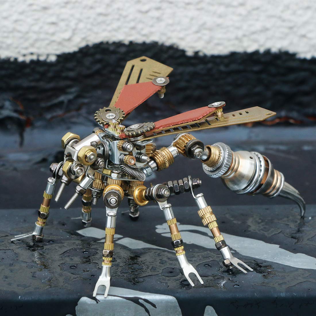 Zestaw 3D Metal Puzzle Mechaniczny Osa Model, 295 szt. Stalowych Metalowych Puzzle 3D Miniaturowe Modele, Puzzle 3D Łamigłówki Metalowe Ozdoby Stali Nierdzewnej Dorosłych