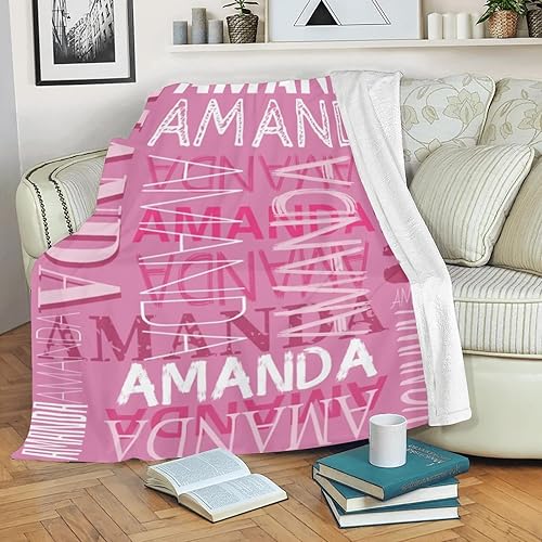 Miniatura 4 de Mantas personalizadas con nombre para niños y adultos, manta de franela personalizada con nombre para bebé, niña, niño, regalos personalizados para