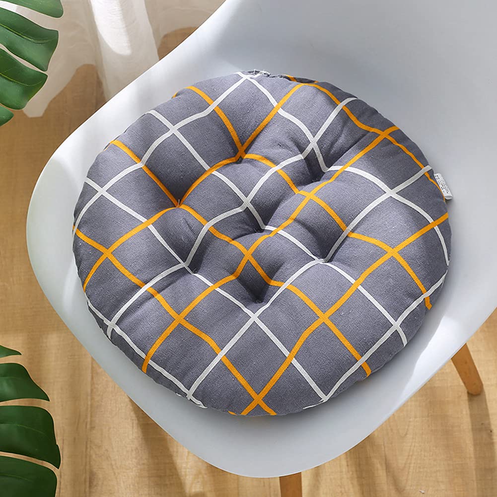 Set of 4 Round Floor Cushion,Living Room Sofa Meditation Cushions Retro Round Padded Seat Cushion Garden Chair Colourful Chair Pads Dining Chair Booster Cushion Chair Seat Pad for Home Kitchen Office