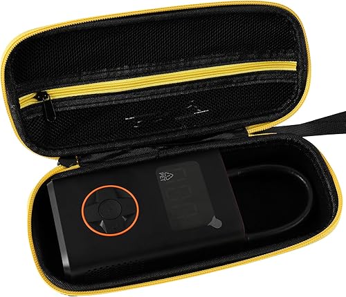 Miniatura 8 de Funda portátil para compresor de aire para inflador de neumáticos, funda de bomba de aire de 120 PSI, manómetro de presión de neumáticos de