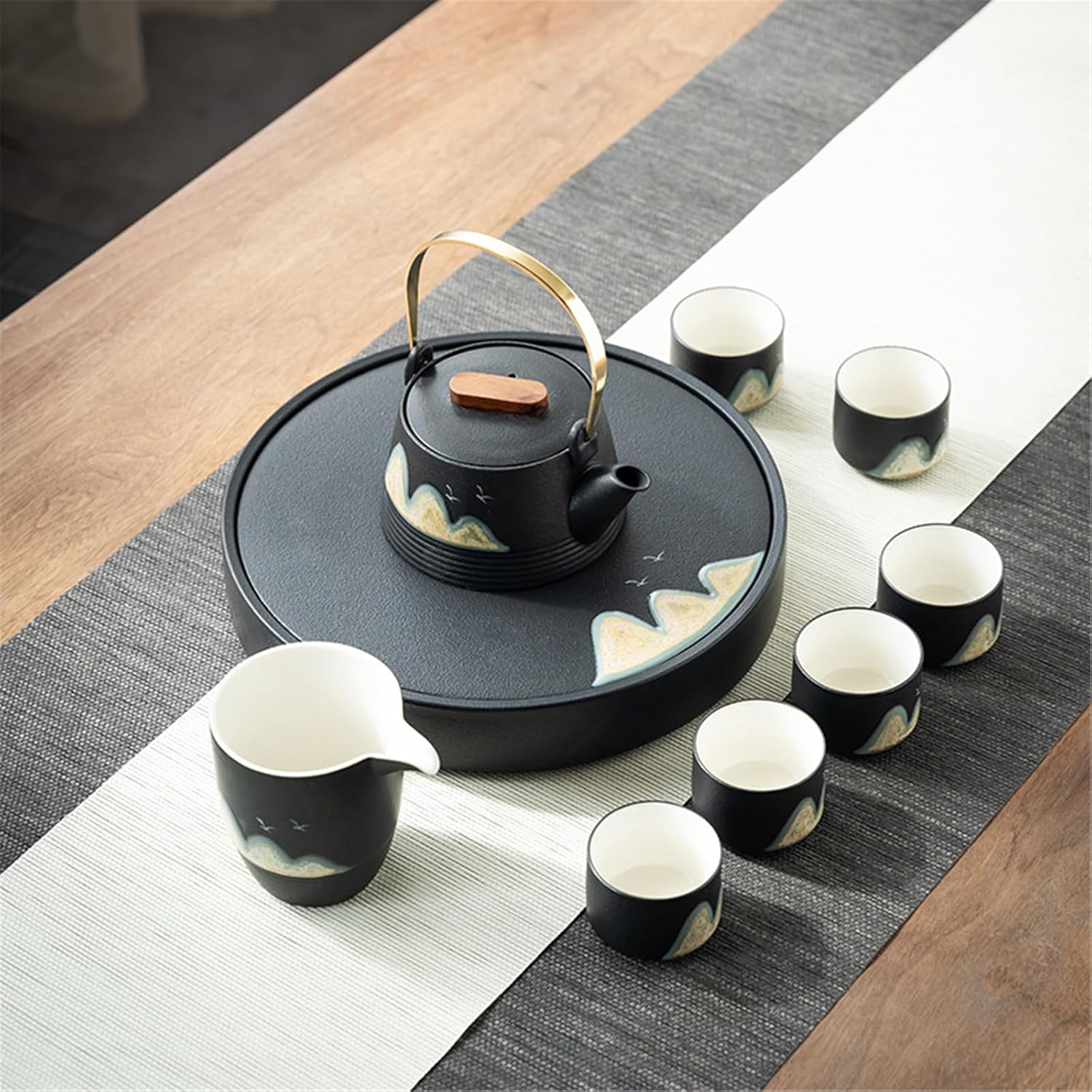 Ceramic Tea Set with tand Tea Tray -Sets5