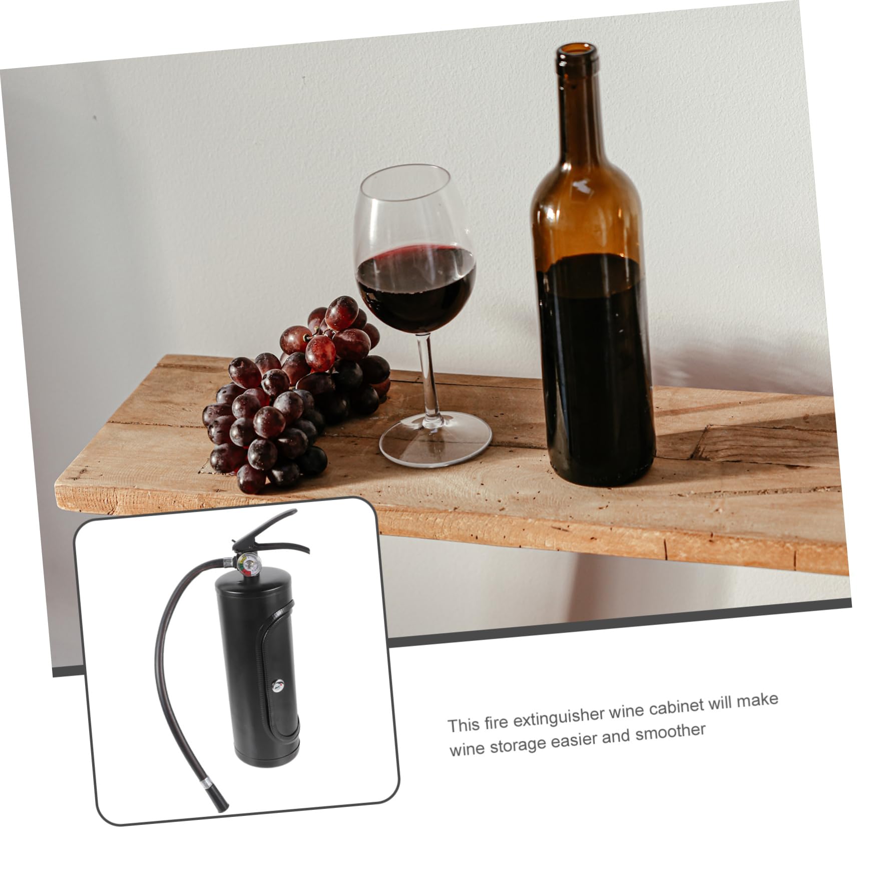 Scatola Per Vino Estintore in Metallo Contenitore Creativo Per Whisky Mobiletto Mini Bar Ampio Spazio Per Vigili Del Fuoco e Regali Uomo Per Aperitivi e Feste