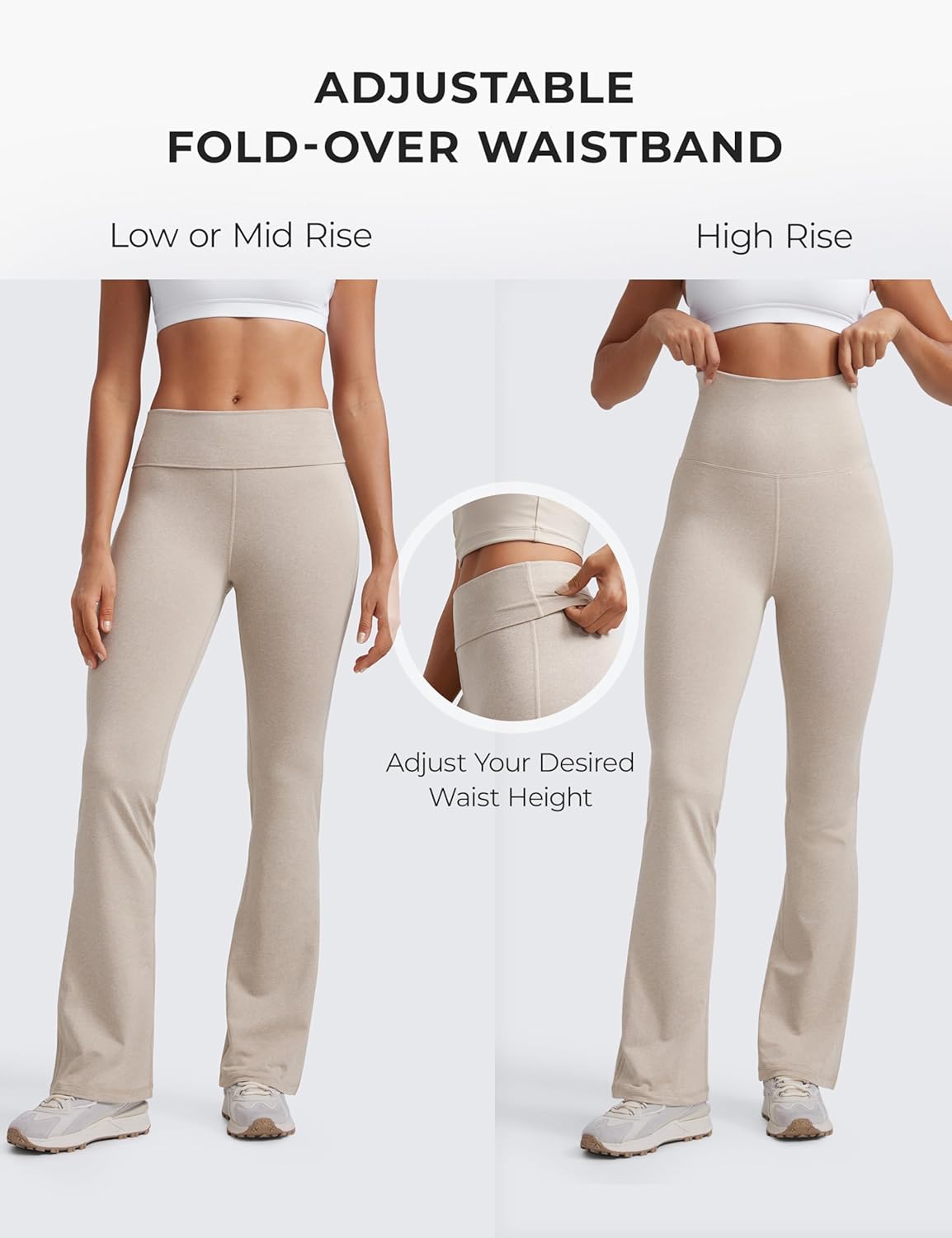 CRZ YOGA Womens Cloud Jersey Foldover Waist Flare Pants 31" - Yoga High Waisted Bootcut Lounge Casual - Image 5