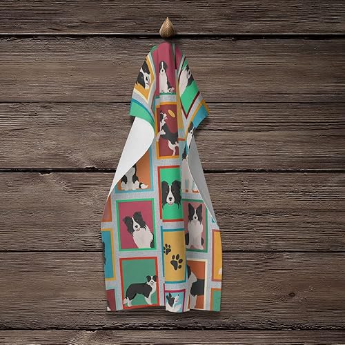 Miniatura 4 de Caroline's Treasures MLM1111KTWL Lots of Border Collie - Toalla de cocina para invitados, toalla de baño decorativa para cara, té, paño de cocina,