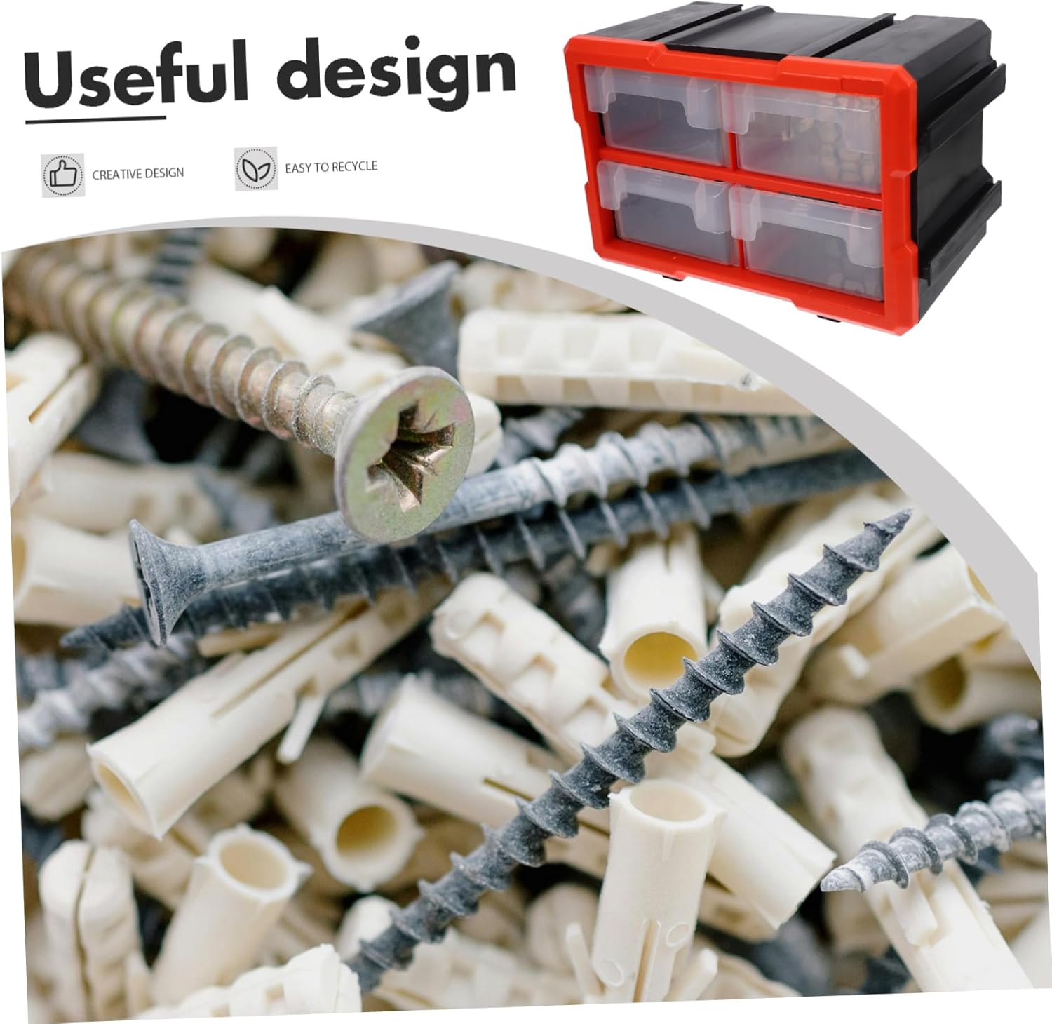 Parts Organizer Box with Dividers Durable Tool Storage for Screws Nuts and Hardware Compact Design for Easy Classification and Access