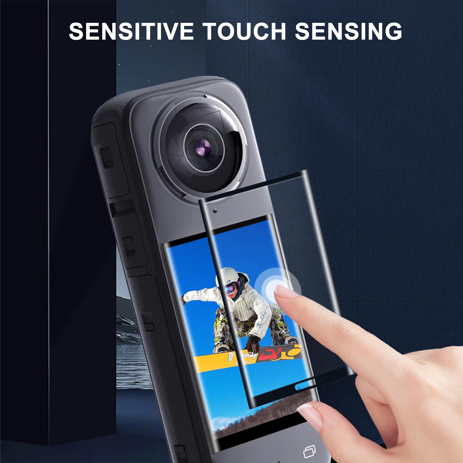 Kit di accessori di protezione FiTSTILL per Insta 360 X5/X4, pellicole protettive in vetro temperato + copriobiettivo in gomma, 2 pellicole ultra HD