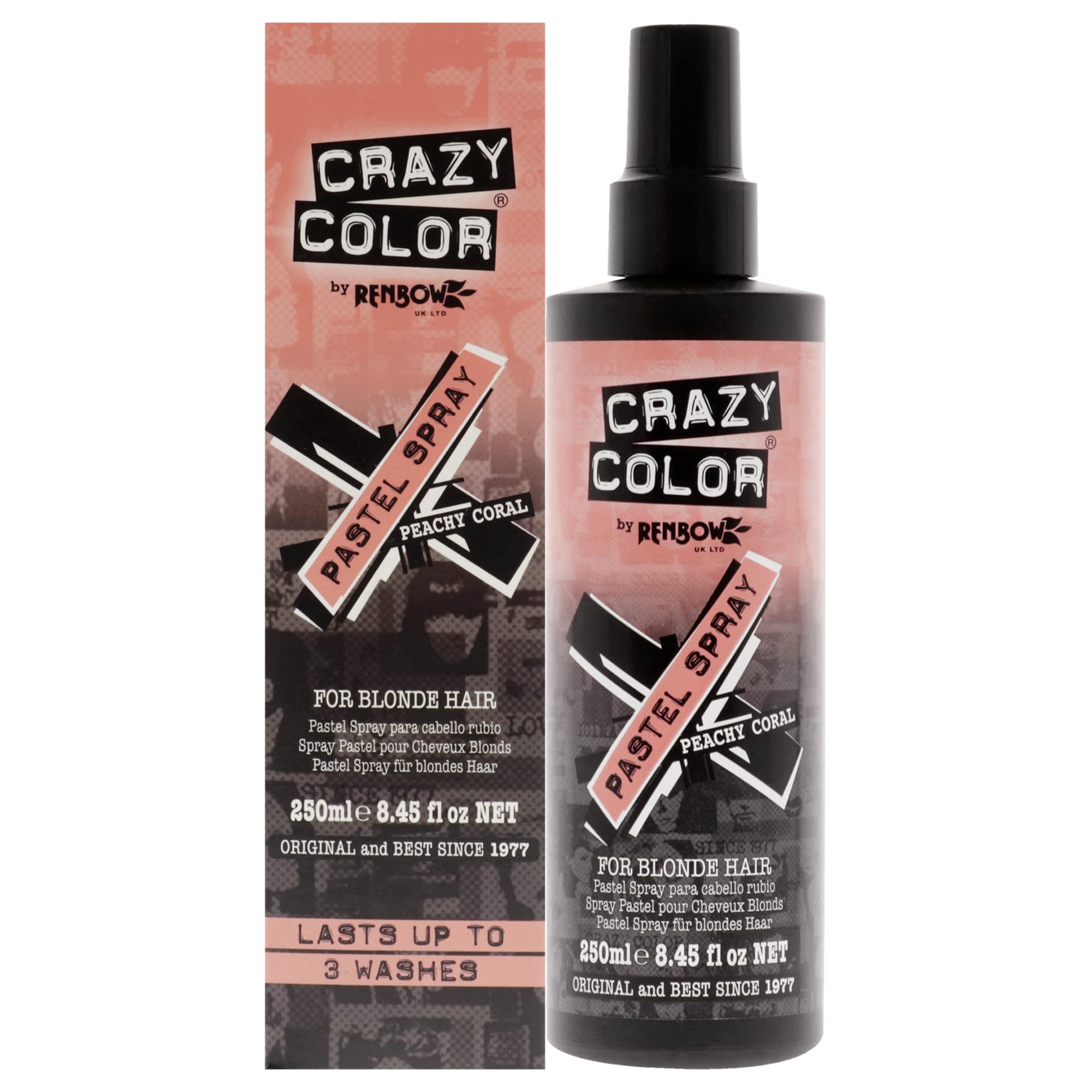 Crazy Color Pastel Hair Spray Peachy Coral 250 ml