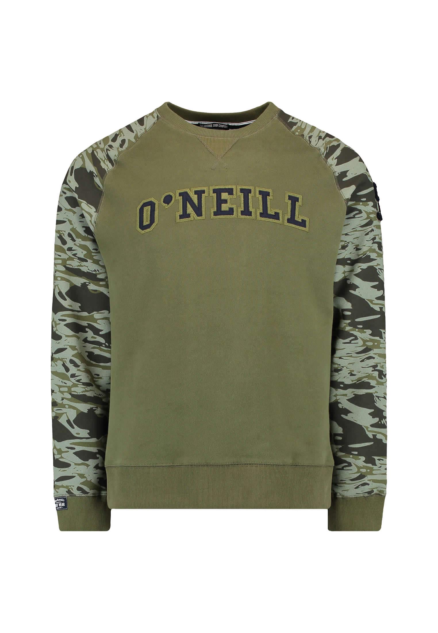O'NEILL Runyon Crew Sr Long Sleeve Sweatshirt, Men, Green (Winter Moss), S
