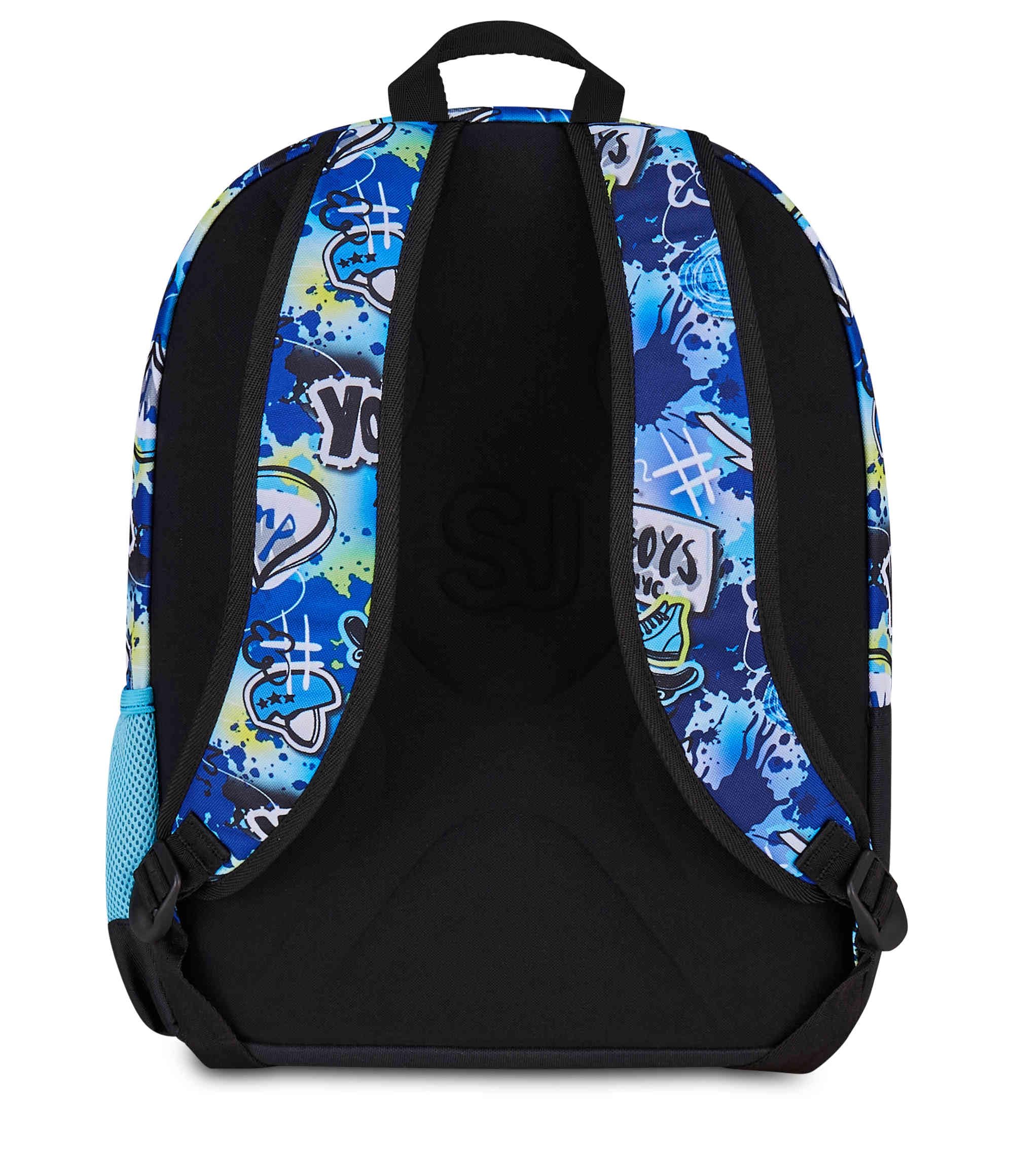 SJ GANG STYLE JAM GANG Zaino Scuola Doppio Scomparto, Sj Ever Cloudy Blue, Azzurro, 31 L, Con Tasca Porta Borraccia e Charm Staccabile, Elementari, Bambino