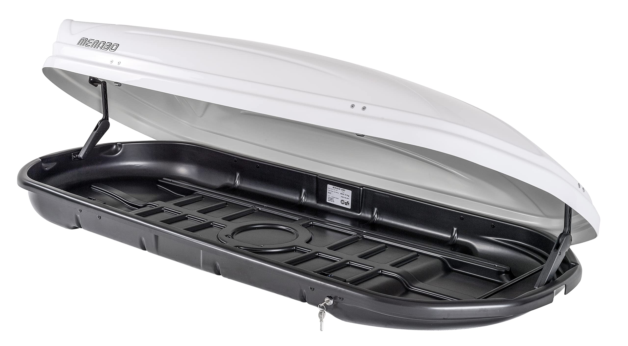 MENABO - MENABO MANIA 400 ABS WHITE Roof box - MANIA 400 WHITE