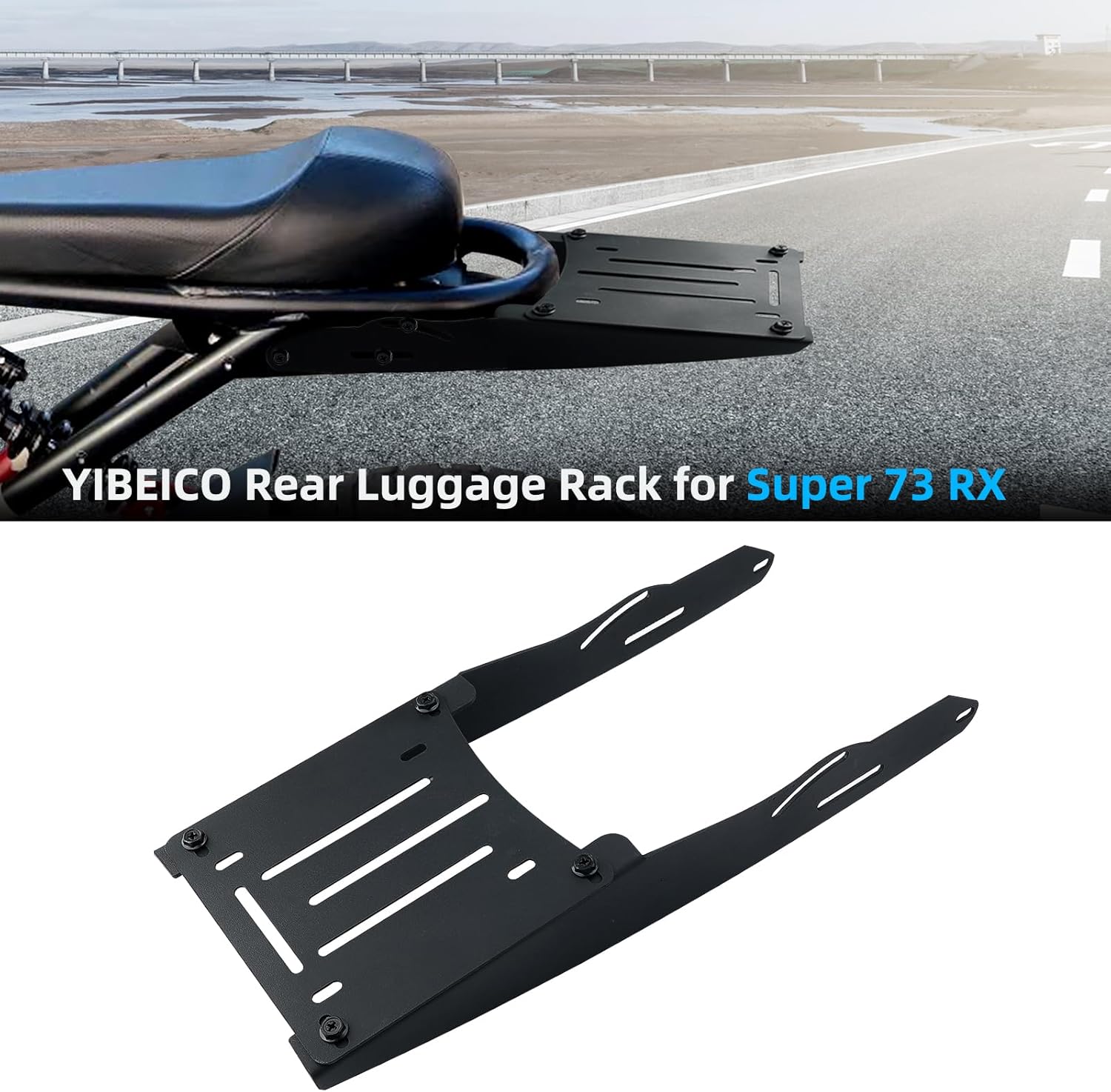 Rear Luggage Rack for Super 73 RX, High Toughness Rear Luggage Carrier, Steel Tailstock Bracket Accessories for Super 73