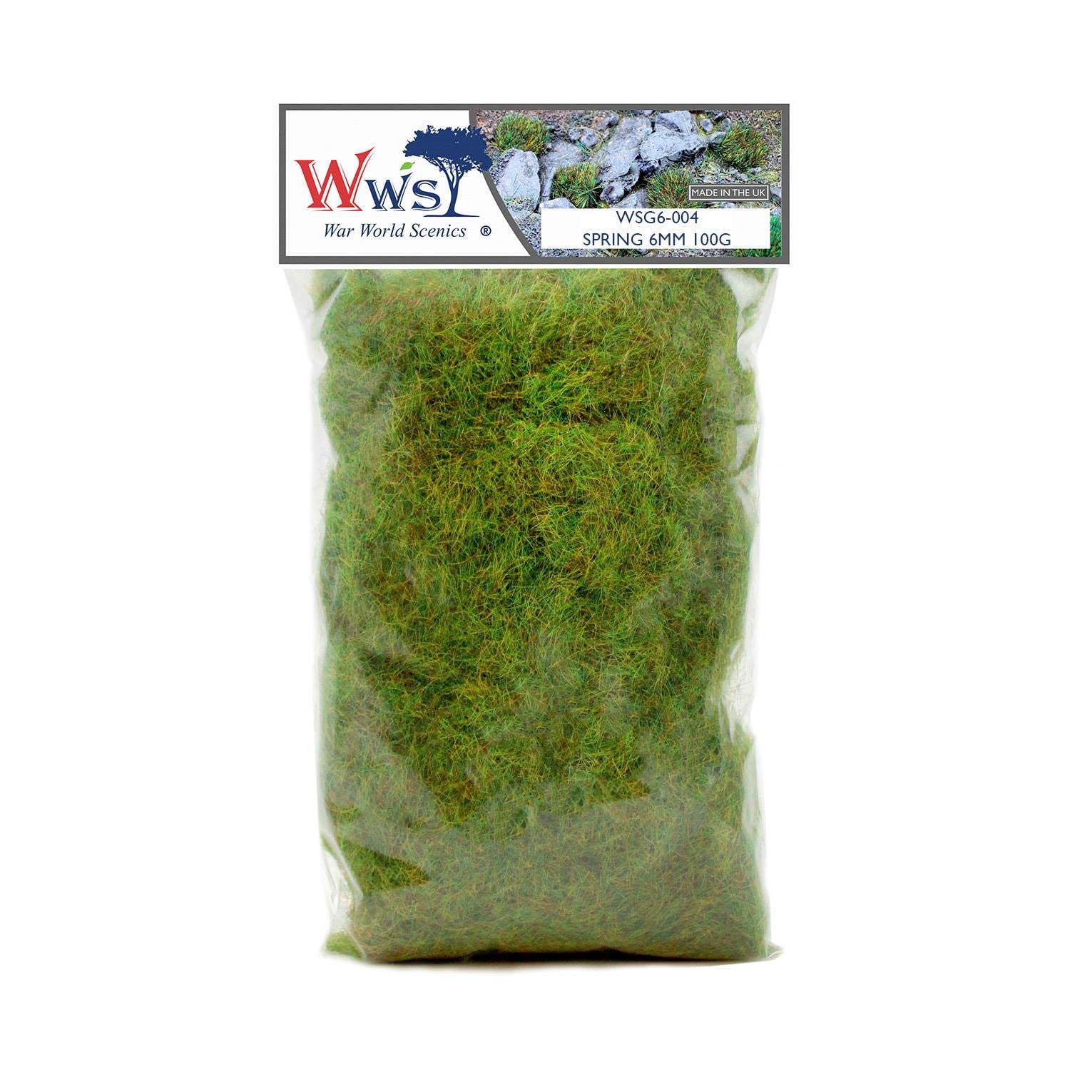 WWS War World Scenics WWScenics | 6mm Spring Static Grass | 100g | WSG6-004 | Realistic Model Scenery Material