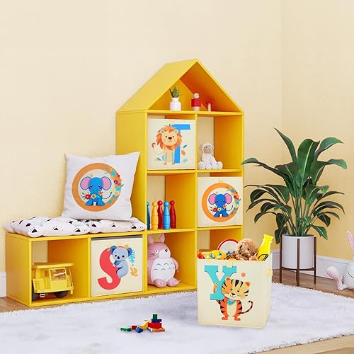 Miniatura 7 de Caja de juguetes grande para niños, 4 piezas, caja de almacenamiento de juguetes Oxford plegable con asas para niños y niñas, caja de juguetes