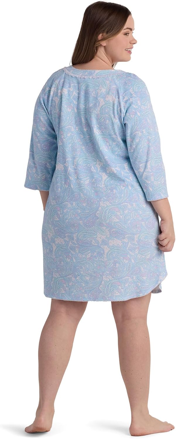 Miss Elaine Cottonessa Short Nightgown, Soft and Comfortable Fabric, Sleepwear and Loungewear - Image 4