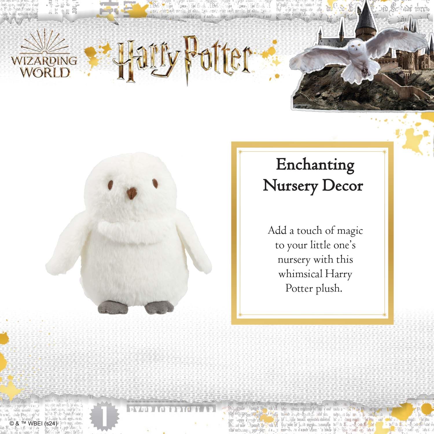 Rainbow Designs Hedwig Harry Potter Plush, My First Stars of Hogwarts, Soft Cuddly Owl Teddy - Image 3
