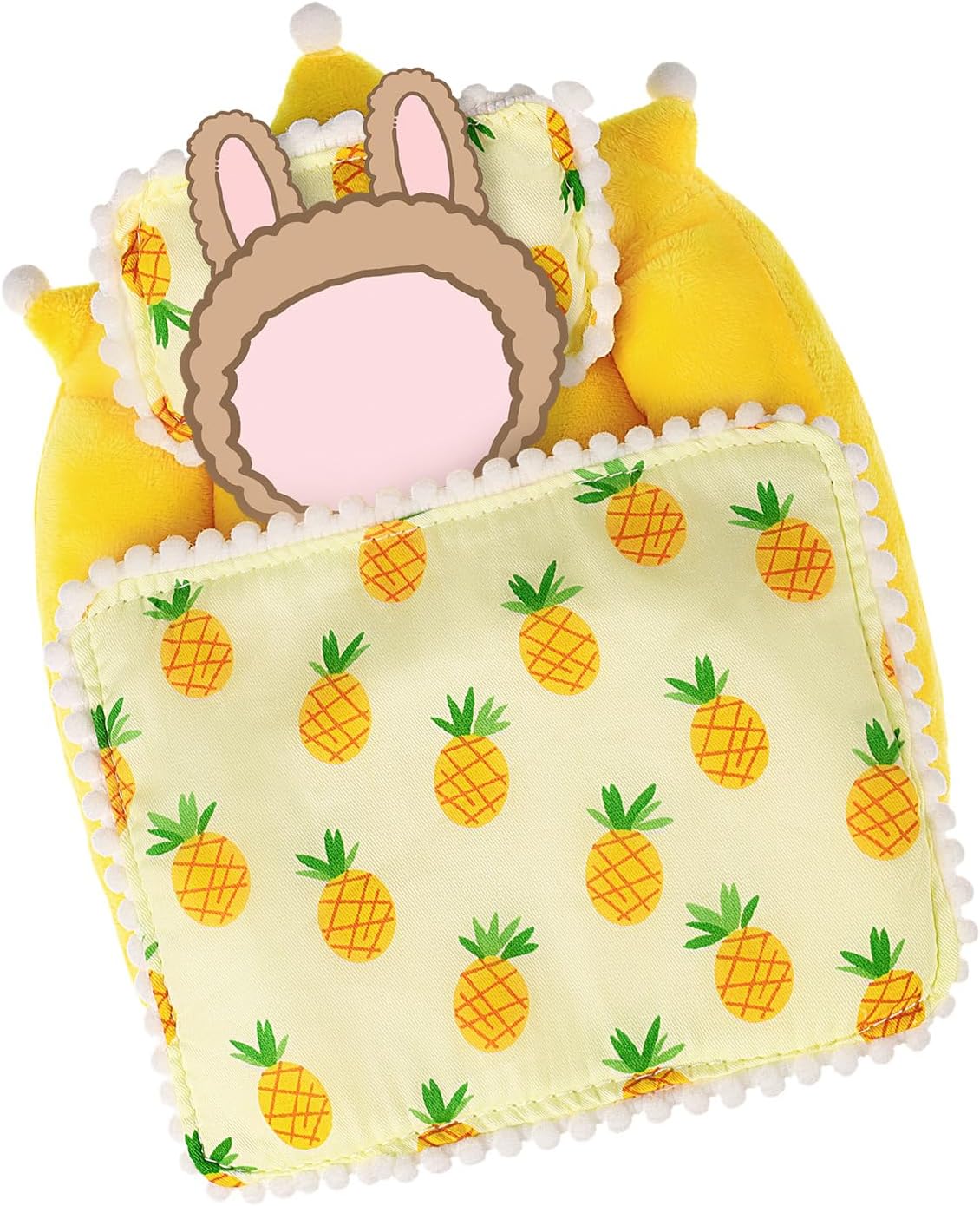 17cm La Booooo Booooo Doll Beds, La Booooo Booooo Furniture, Pineapple Pattern Compatible with la Booooo Booooo Dolls