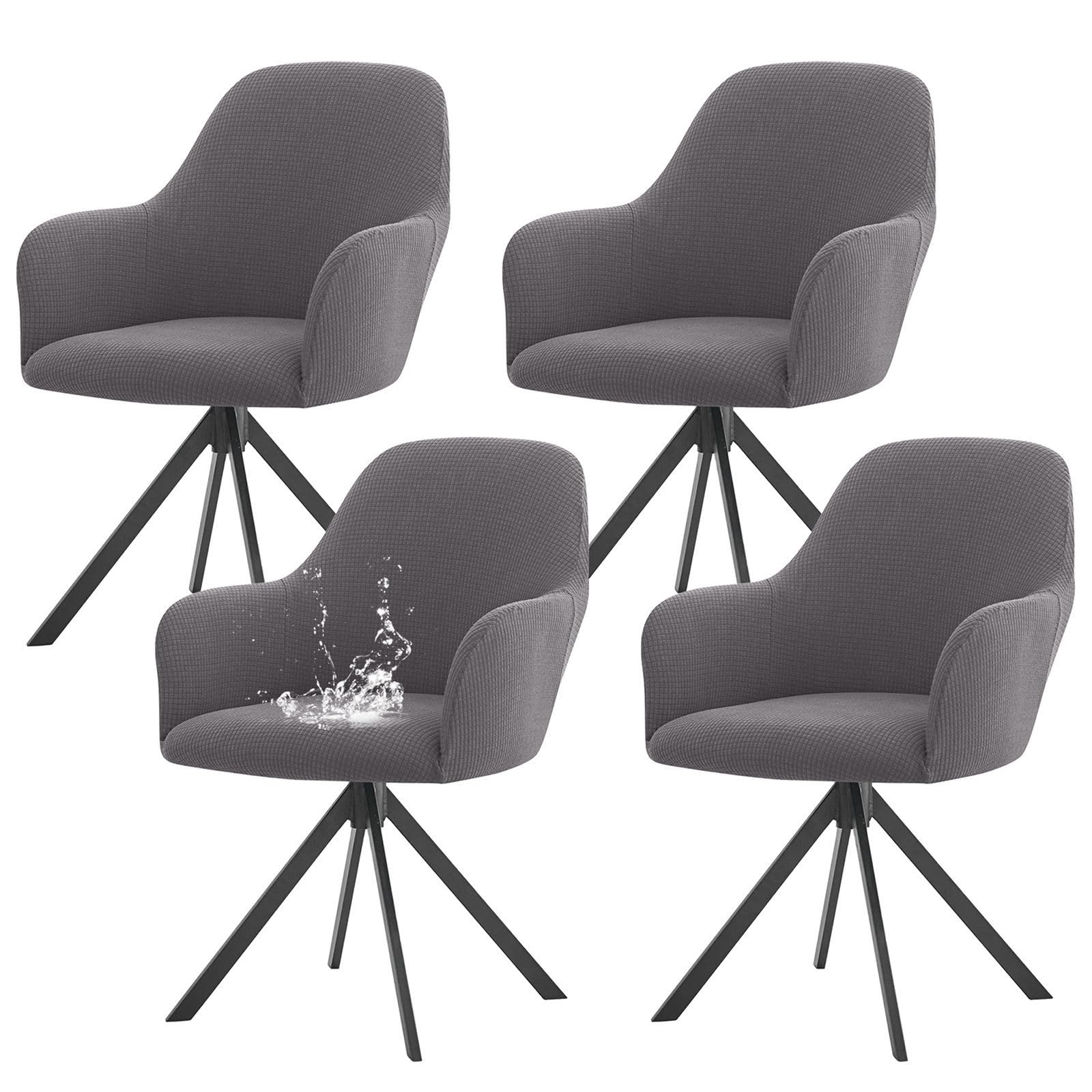 Housse de chaise de restaurant lavable et élastique pour assise avec accoudoir