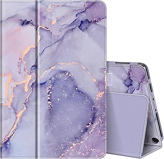 Folio Case for All-New Amazon Fire HD 10 and 10 Plus Tablet (13th/11th Generation, 2023/2021 Release) - Slim Fit Standing Cover with Auto Sleep/Wake, Lilac Marble