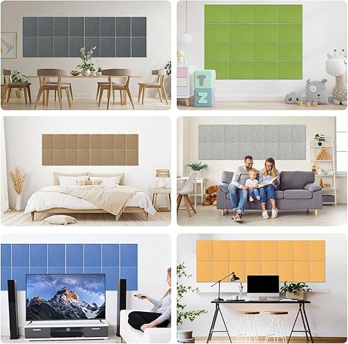 Miniatura 6 de WoveN SounD Panel acústico artístico, gran decoración de pared con amortiguación de sonido, 16 x 12 x 0.4 pulgadas, panel decorativo de pared