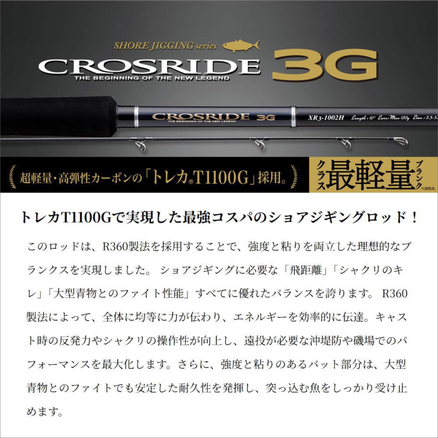 Amazon | メジャークラフト ショアジギングロッド クロスライド 3G XR3