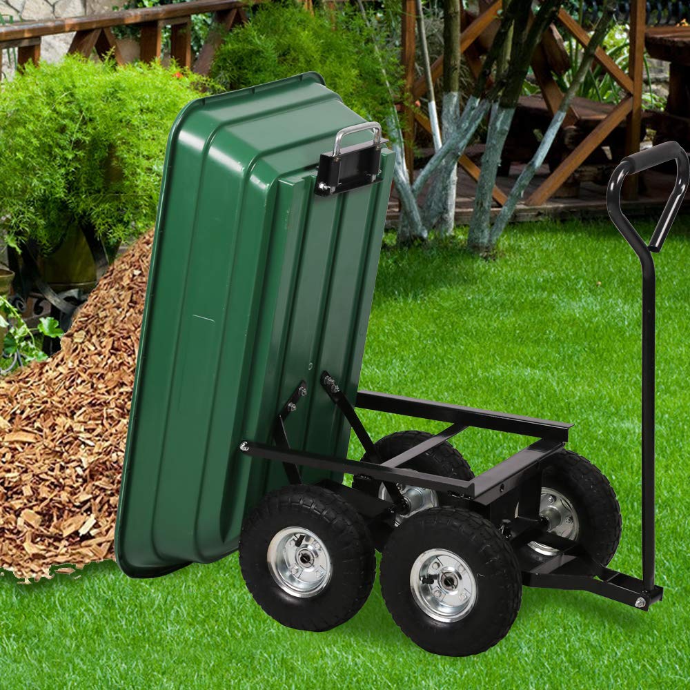 Buy Dkeli Redeo Garden Cart Heavy Duty Utility Lawn Yard Dump Cart