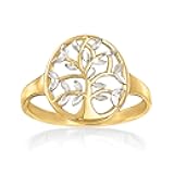 14kt 2-Tone Gold Cut-Out Tree Of Life Ring