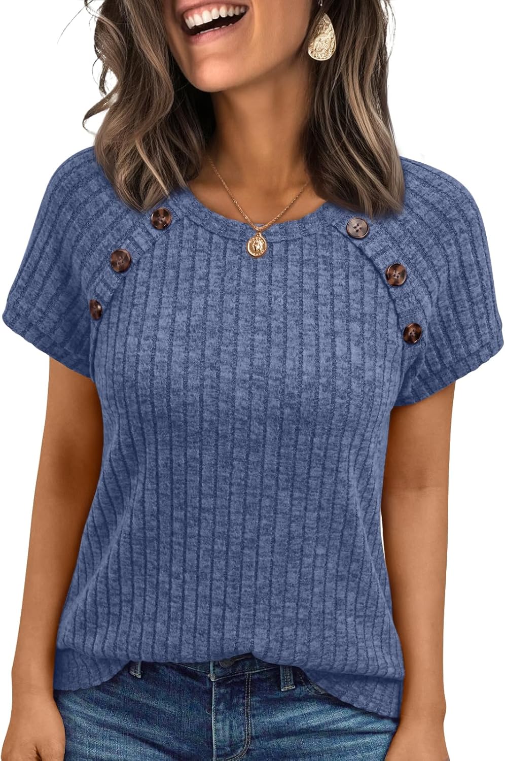 AUTOMET Women’s Short Sleeve Shirts Business Casual Blouses Dressy Work Tunic Tops 2026 Spring Sweaters Fashion Clothes