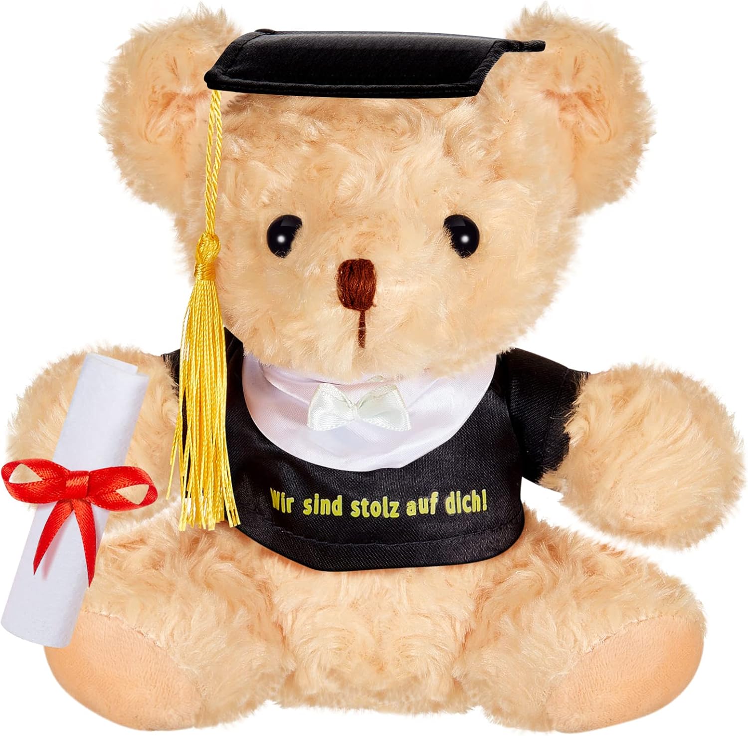 Threan Abschluss Plüschbär mit Wir Sind Stolz auf Dich Weicher Flauschiger Bär Stofftier mit