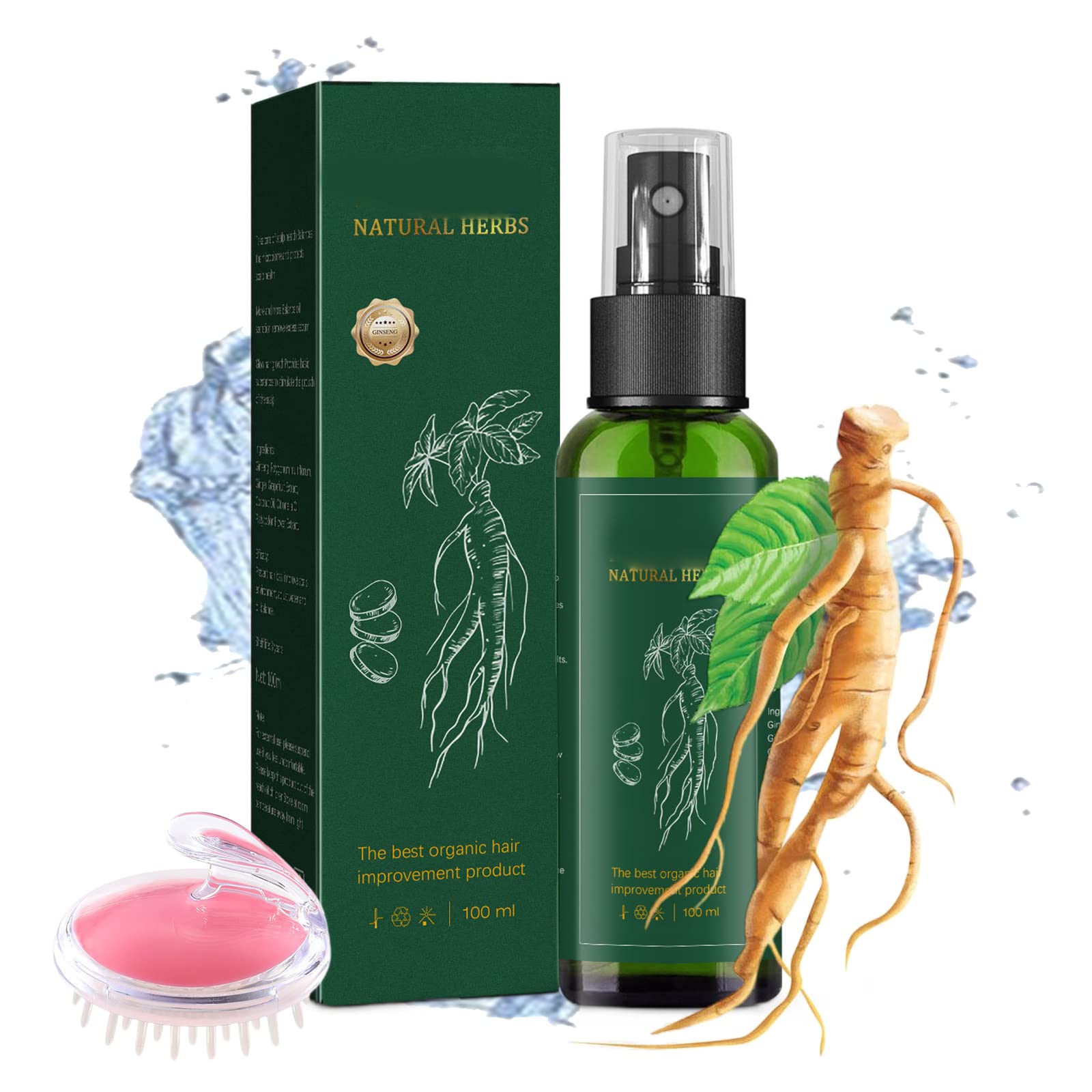 Kortin Roter Ginseng Haar Regeneration Spray – 2er Set, Serum Gegen Haarausfall & Für Wachstum, Mit Ingwer