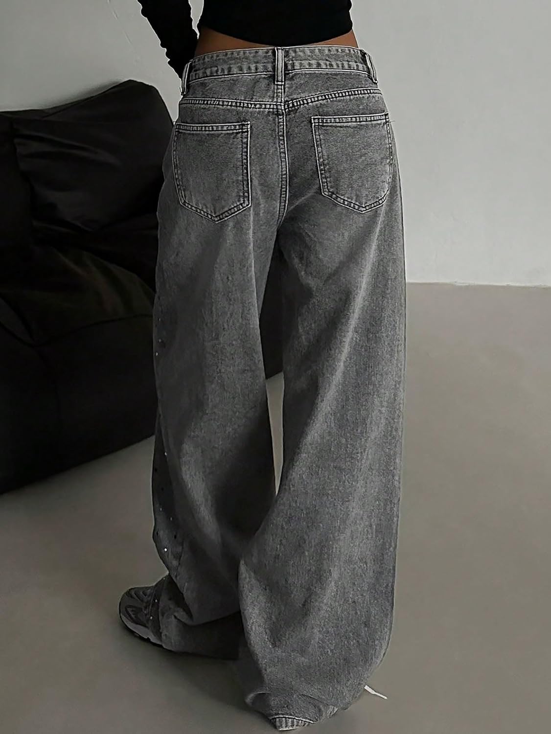 Baggy Jeans Women, Denim Pants, for Jeans Sequin
