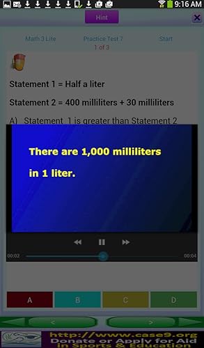 QVprep Lite Math Grade 3 Practice Tests with Video Hints