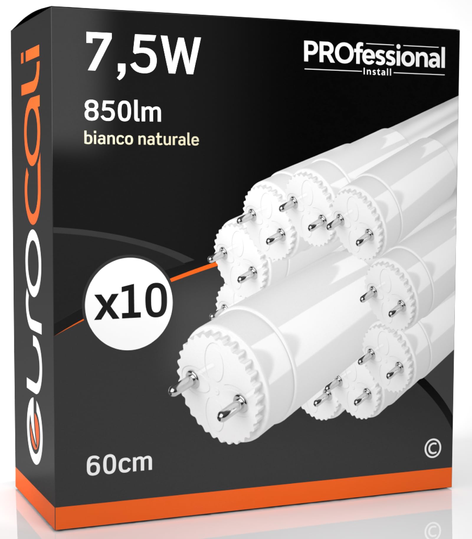 Tubo LED T8 attacco G13 da 22W a 1900 lumen luce naturale misure 120 cm
