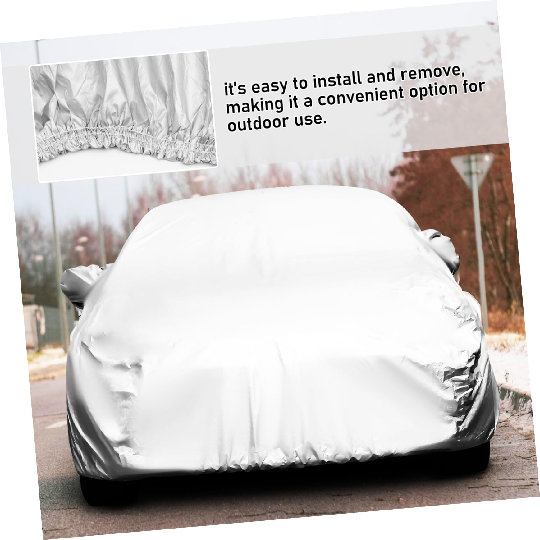 TOPPERFUN Automotive Car Cover Weather Wind Protection Cover Outdoor Car for Suvs Material XL — view 8