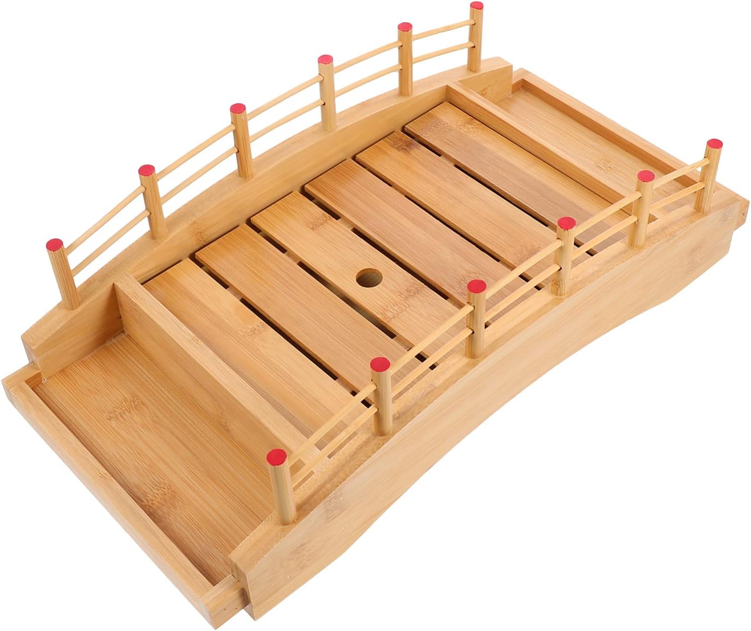 Hemoton Practical Bamboo Sushi Platter Large Capacity Japanese Tray Sushi Plate Serving Set