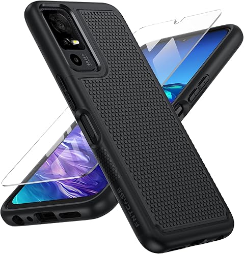FNTCASE Funda para TCL 40-XE 5G Funda de teléfono con textura mate de doble capa a prueba de golpes de grado militar  Protección resistente a prueba
