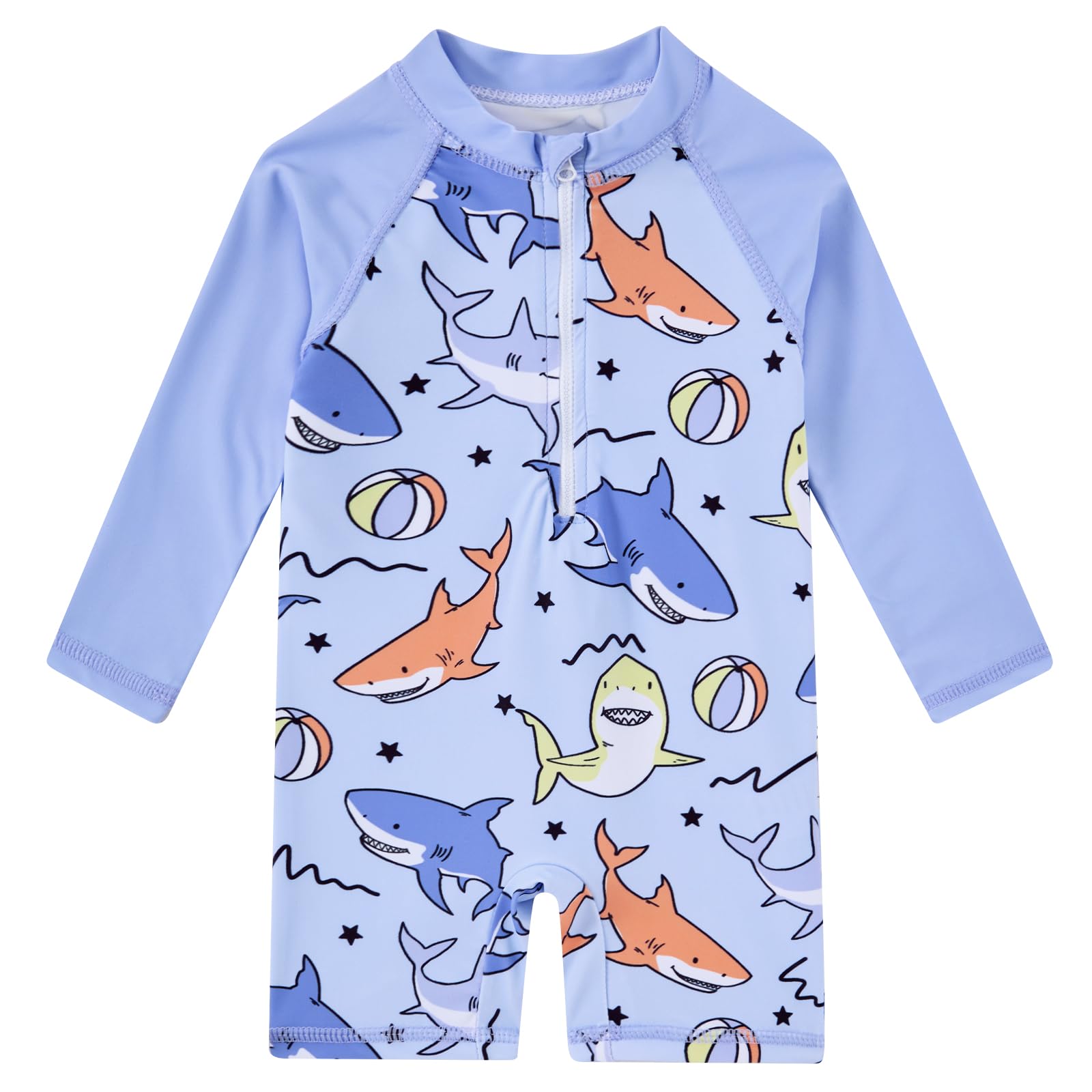 uideazone 3M-3T Toddler Baby Boys UPF 50+ One Piece Rash Guard Swimsuit
