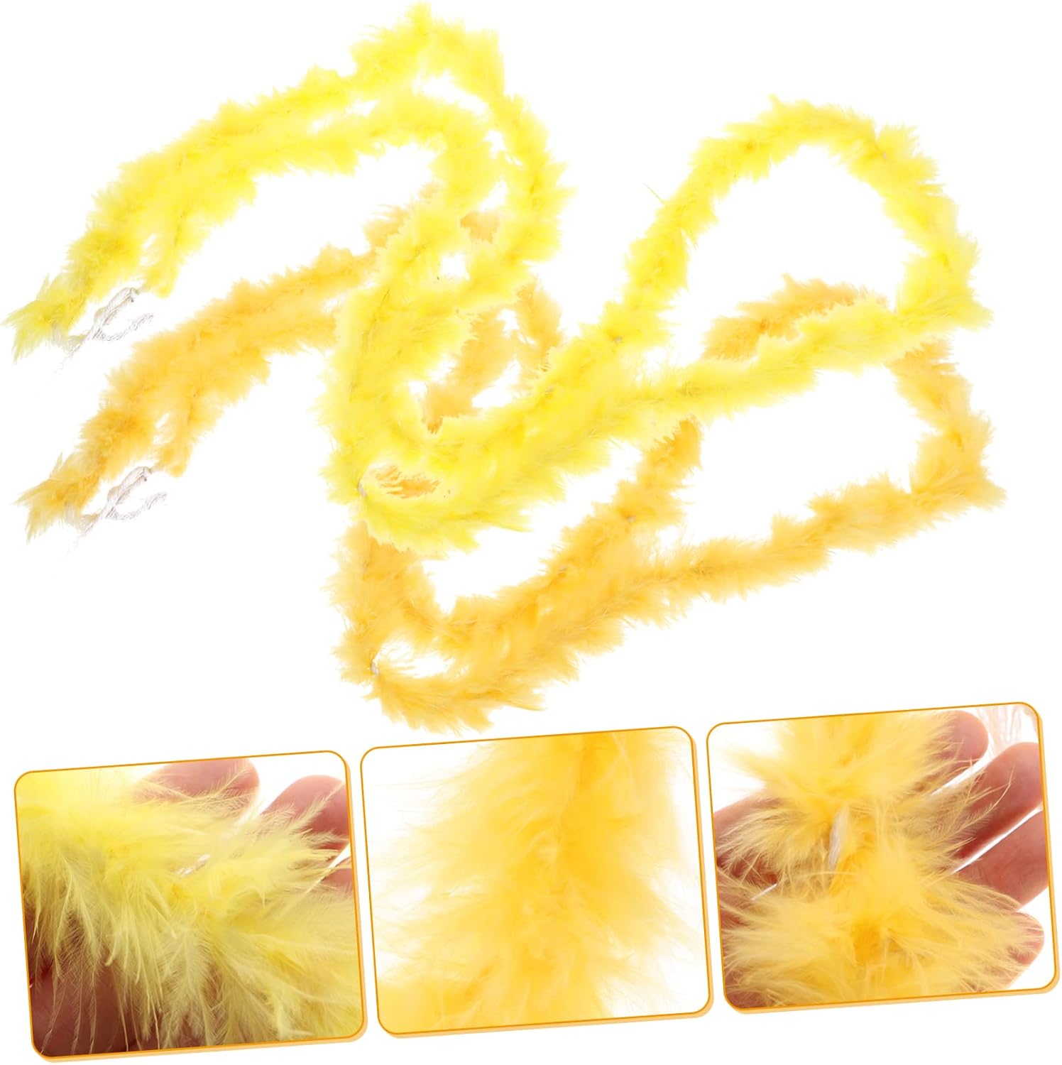 JEWEDECO 6pcs Fluffy Turkey Strips Boas for Dress up Parties Christmas Accessories DIY Crafting Homecoming Decorations Soft and Comfortable Turkey Plume Decor