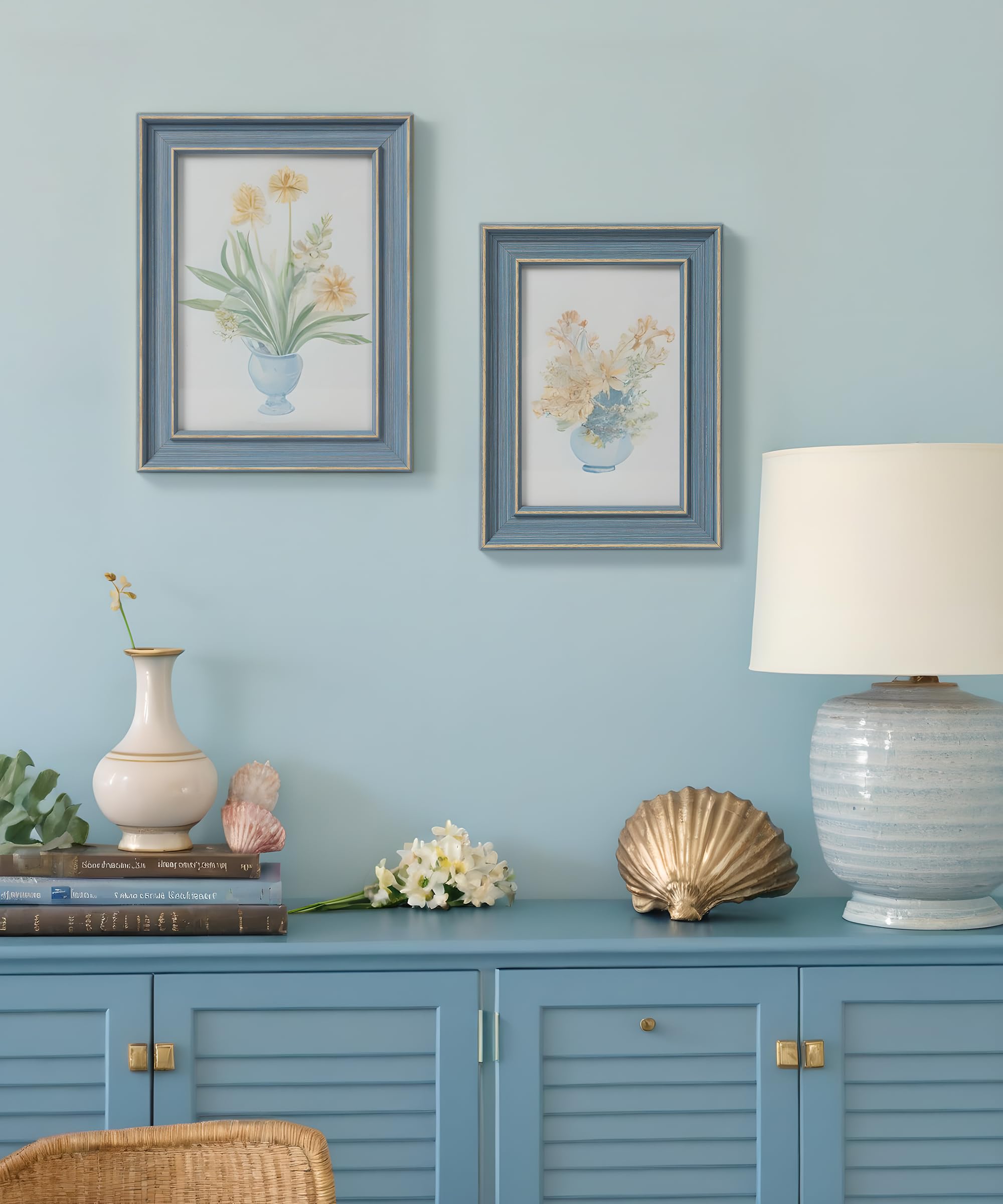 Amazon.co.jp: Sonefreiy ブルー 4x6インチ フォトフレーム PS素材