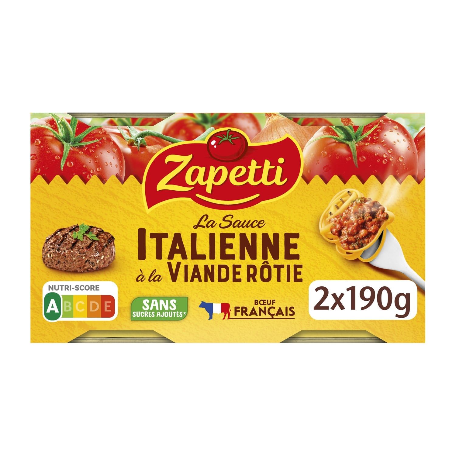 Sauce italienne ZAPETTI - les 2 boites de 190 g Lot De 4 - Par Lot