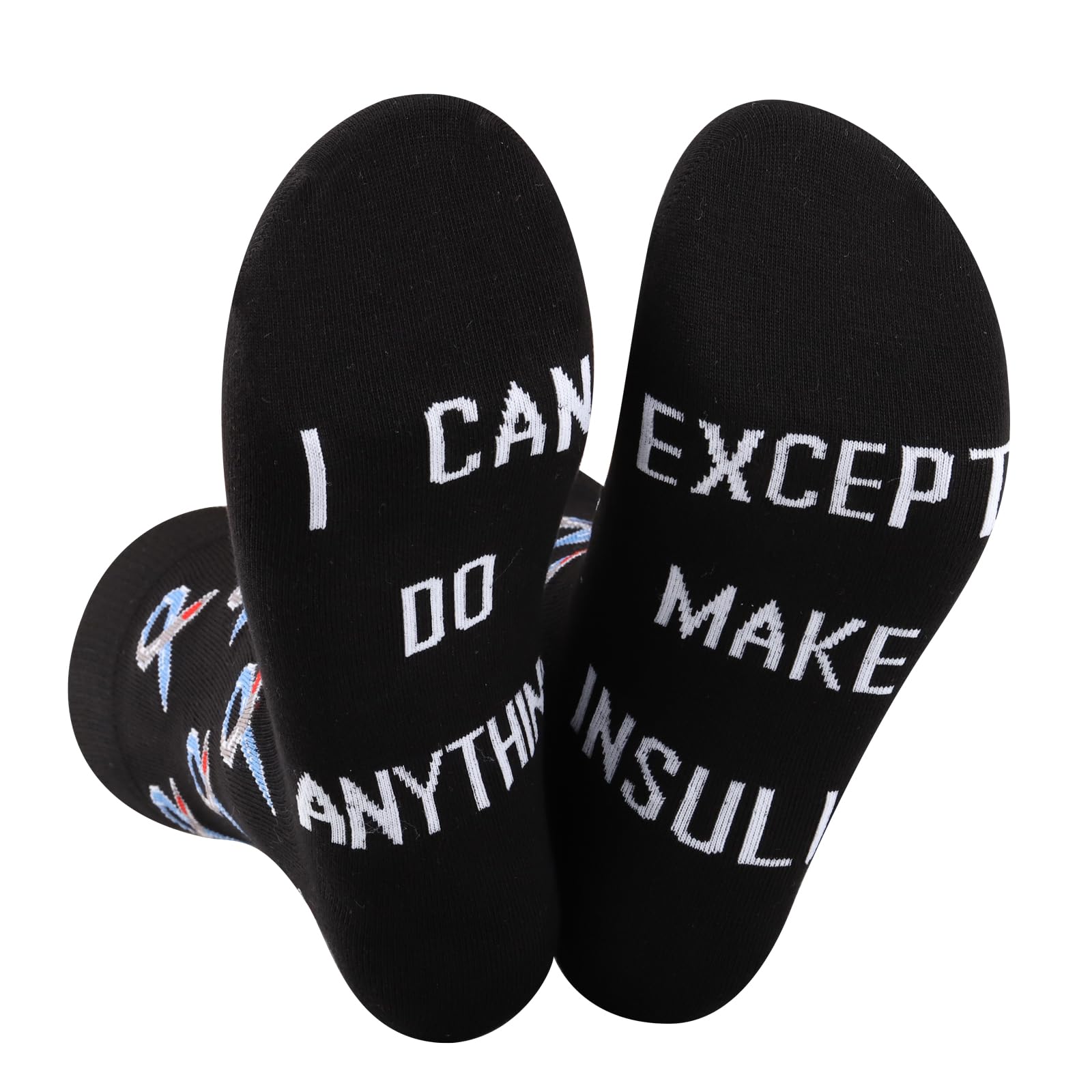 G2TUP Diabetes Awareness Socks Diabetes Fighter Gift I Can Do Anything Except Make Insulin Socks Diabetic Survivor Merch (Make Insulin Socks)