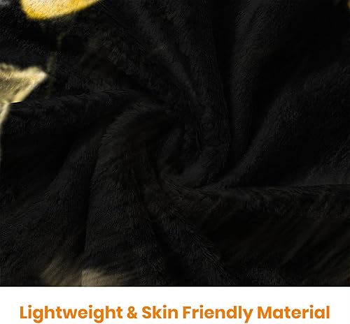 Miniatura 8 de JOOCAR Manta de franela con estampado medio naranja y rosa brillante, acogedora y suave, manta femenina colorida para cama, sofá, sala de estar,