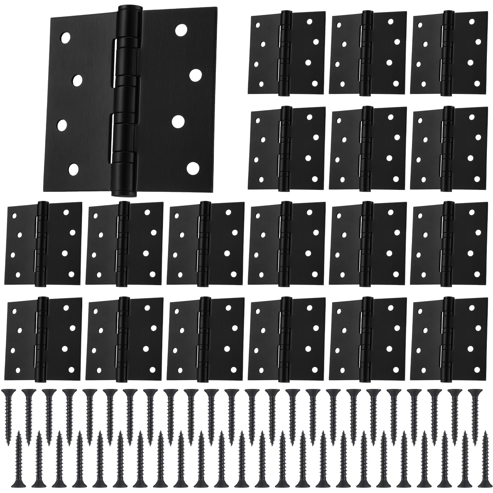 Photo 1 of 18 Pcs Black 4'' Ball Bearing Door Hinges
