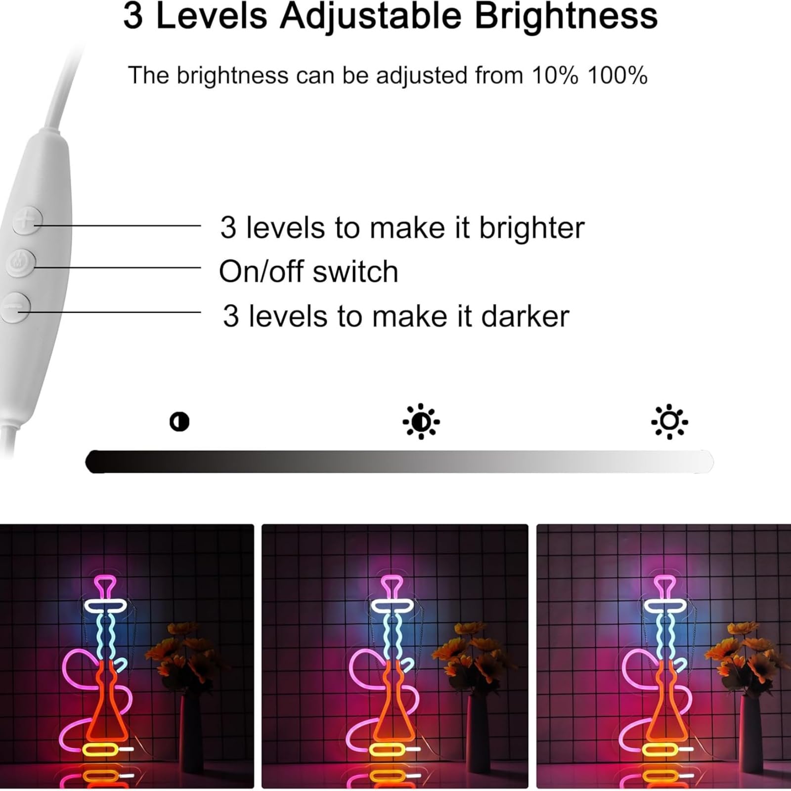Lampada decorativa acrilica dimmabile lampada a LED al neon illumina il segno per la camera da letto Salone Bar Cucina Festa Wedding Art Wall Decor