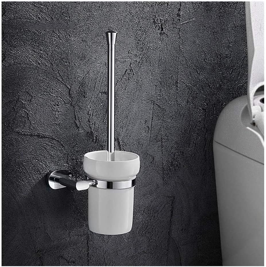 Toilet Brush Toilet Brush and Holder Set Wall Mount Toilet Brush Holder for Cleaning and Scrubbing Bathroom Toilet Bowl Brush Toilet Tools (C)