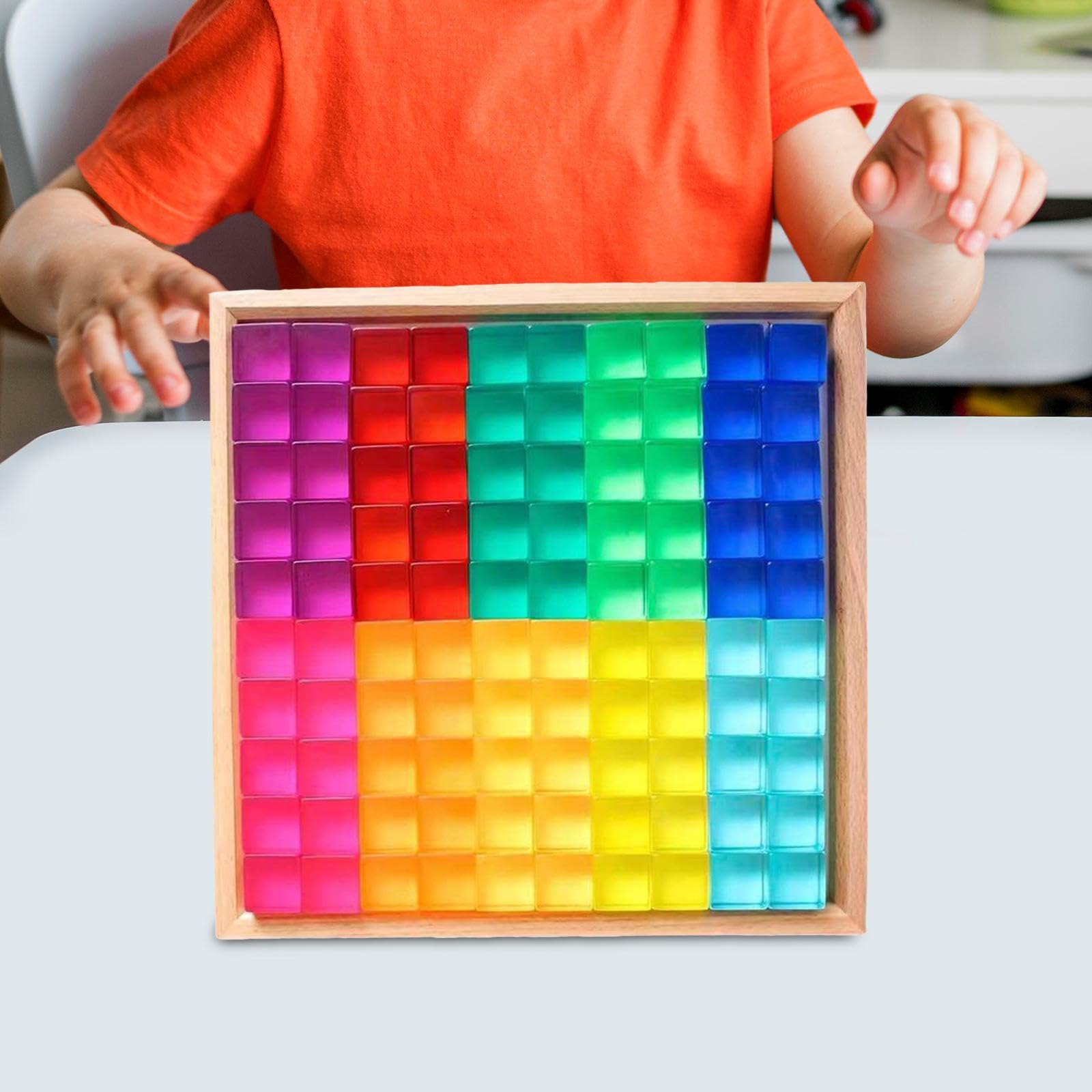 Set di Blocchi da Costruzione Colorati per Bambini, Cubi Impilabili in Resina, Giocattolo Educativo, Idea Regalo