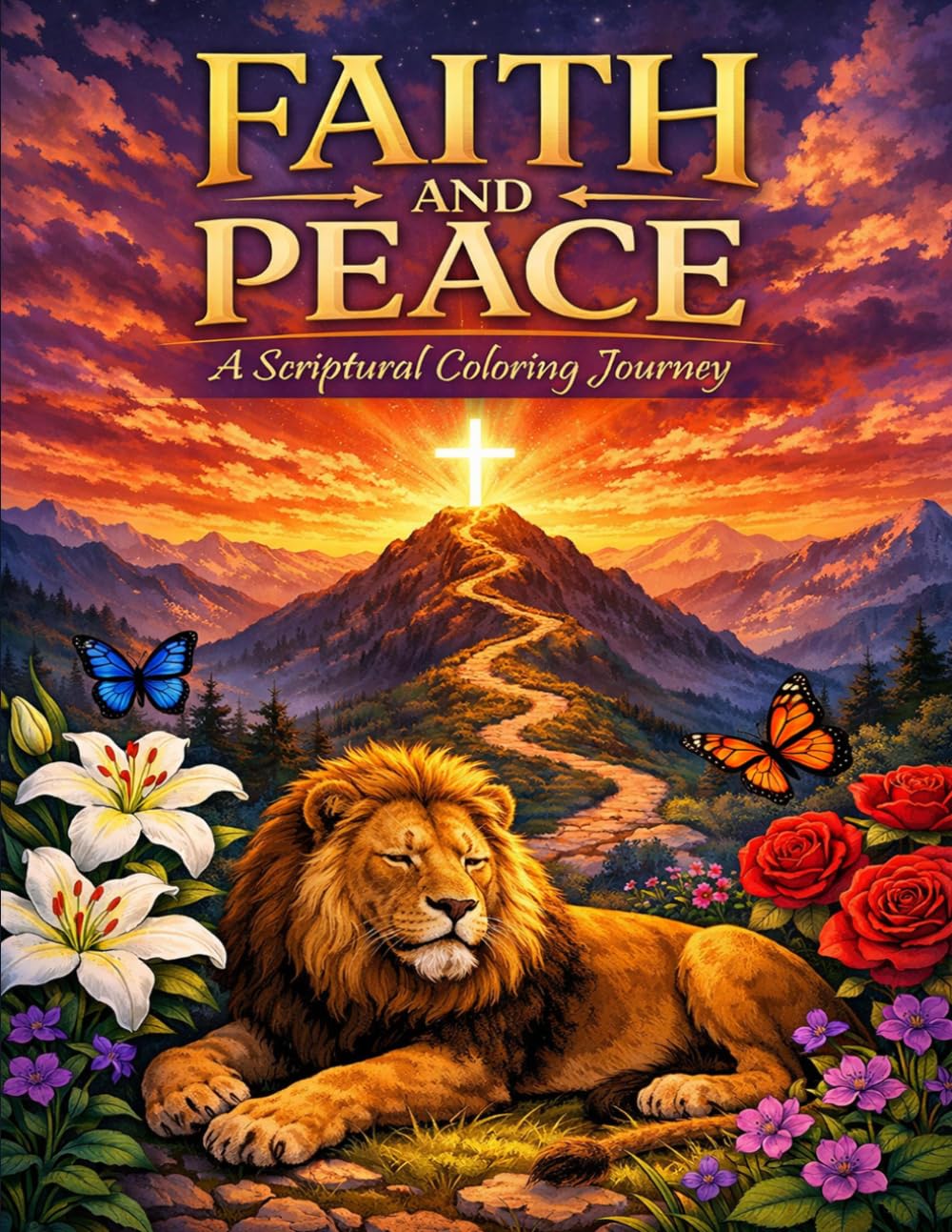 Faith and Peace: A Scriptural Coloring Journey Adult Coloring Book