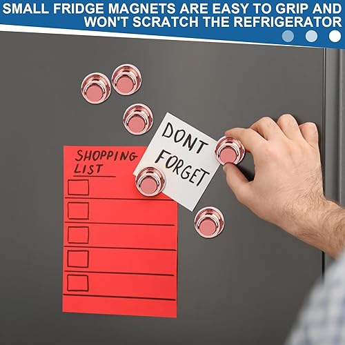Miniatura 126 de Imanes para refrigerador, 20 unidades, imanes tipo chincheta de metal, dorados, ideales para pizarras blancas, oficinas, aulas o mapas
