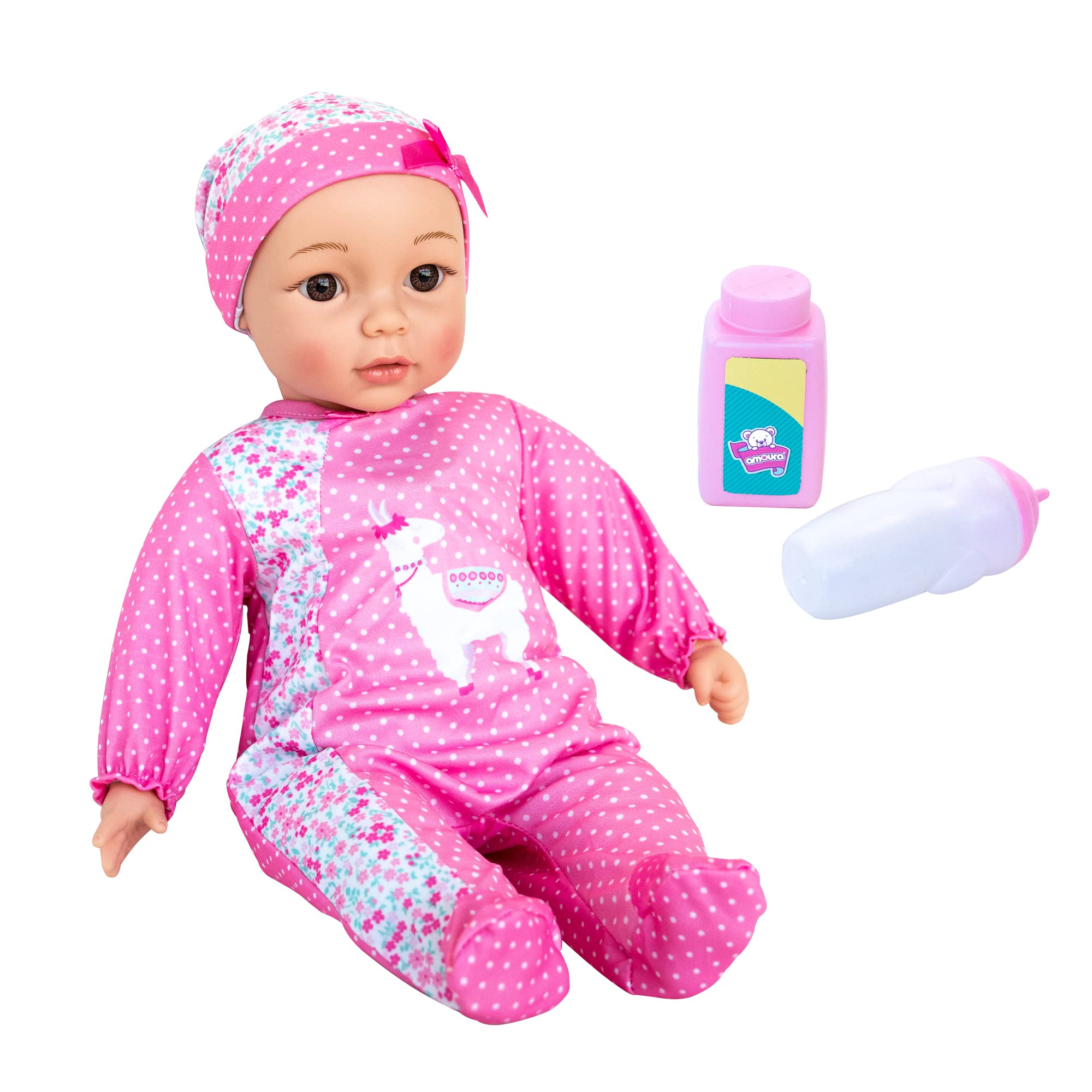 Baby Amoura Hayati Baby Amoura Cuddle Baby Doll Battery Operated 19-Inches