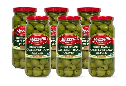 Mezzetta Aceitunas Castelvetrano italianas sin hueso, 8 onzas (paquete de 6)