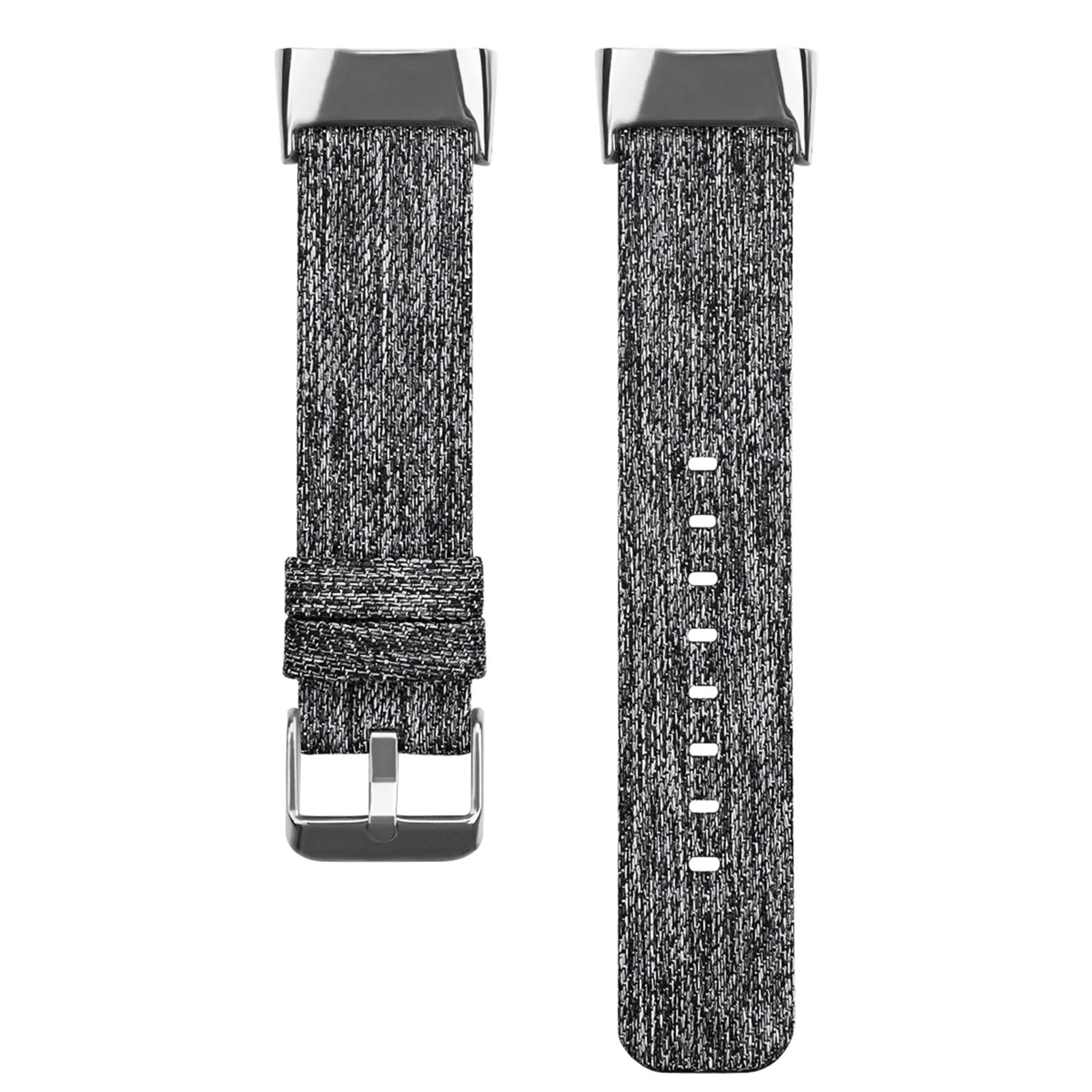 Straps Compatible with Fitbit Charge 6 Strap, Soft Adjustable Breathable Woven Replacement Wristband for Women Men (Gray)